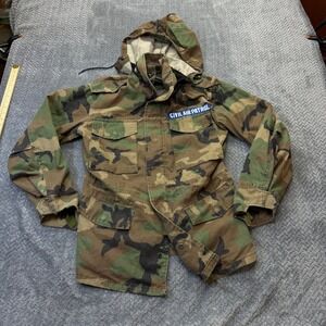 US Military M-65 Field Coat Men XS Regular Camo Civil Air Patrol Hooded Made USA